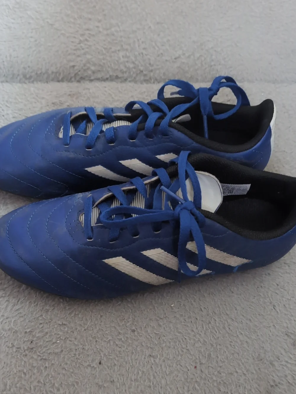Blue Adidas Youth Soccer Cleats
